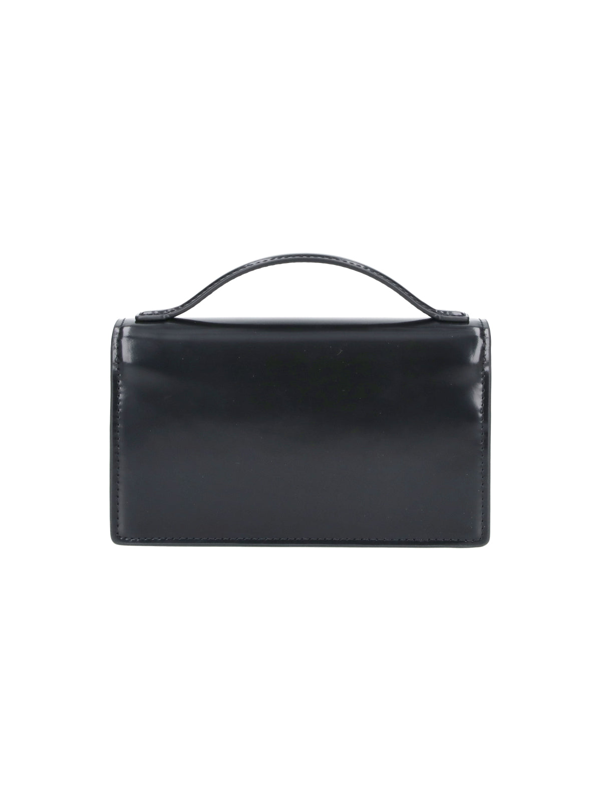 Black The Mirror Brushed Leather Handbag