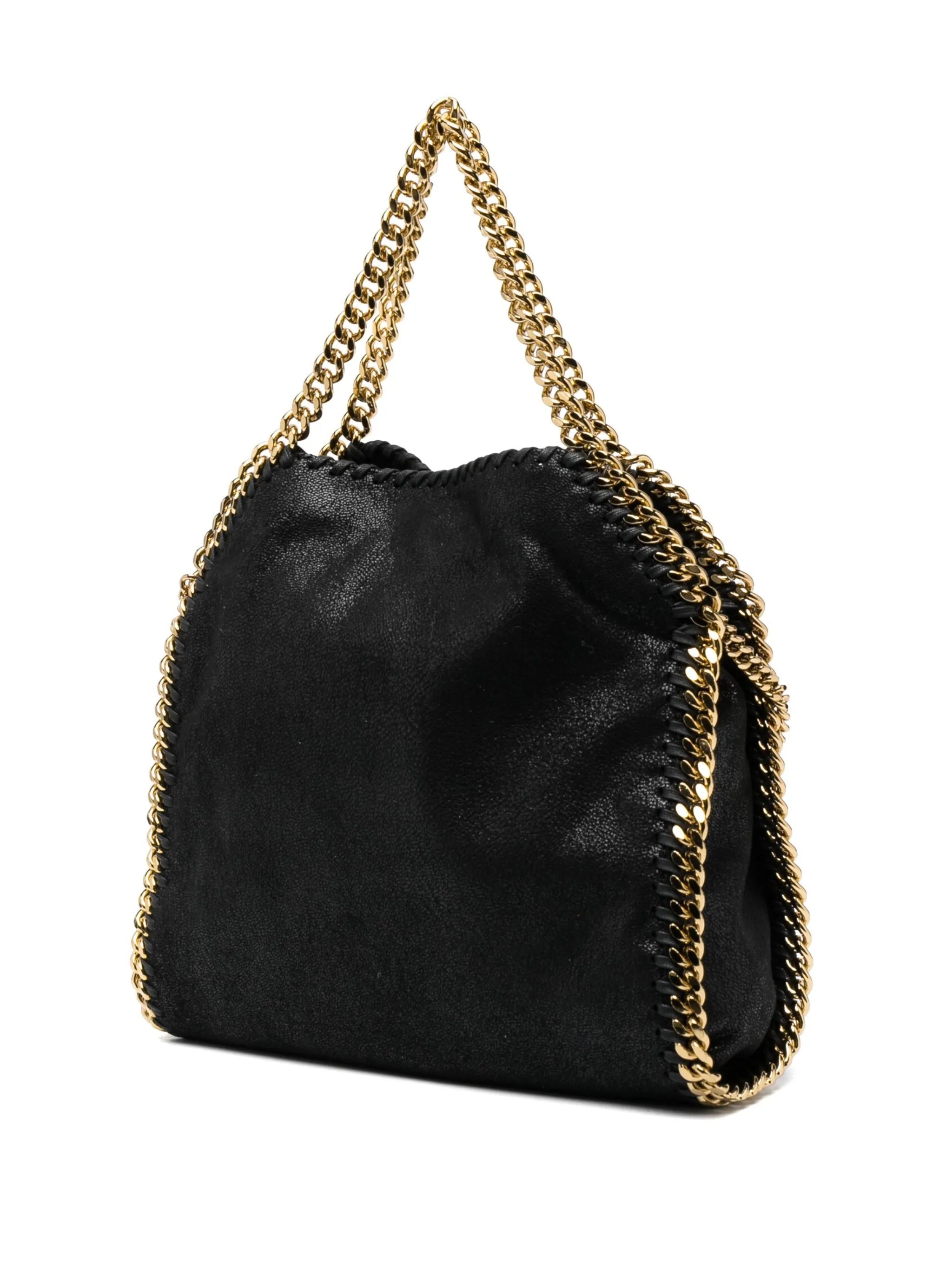 Black Falabella Mini Chain Trim Totes