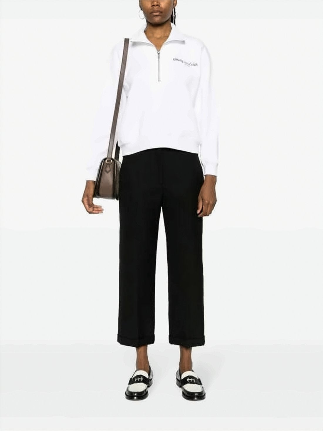 Half-Zip Long Sleeve Pullover with Ribbed Details