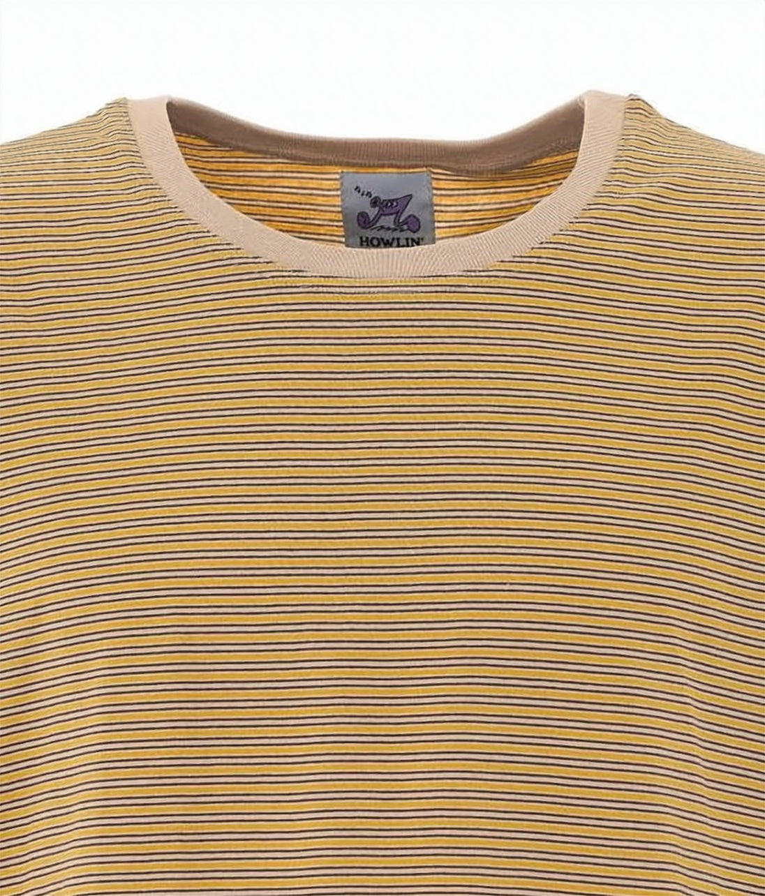 Relaxed Fit Short-Sleeved T-Shirt with Fine Horizontal Stripes