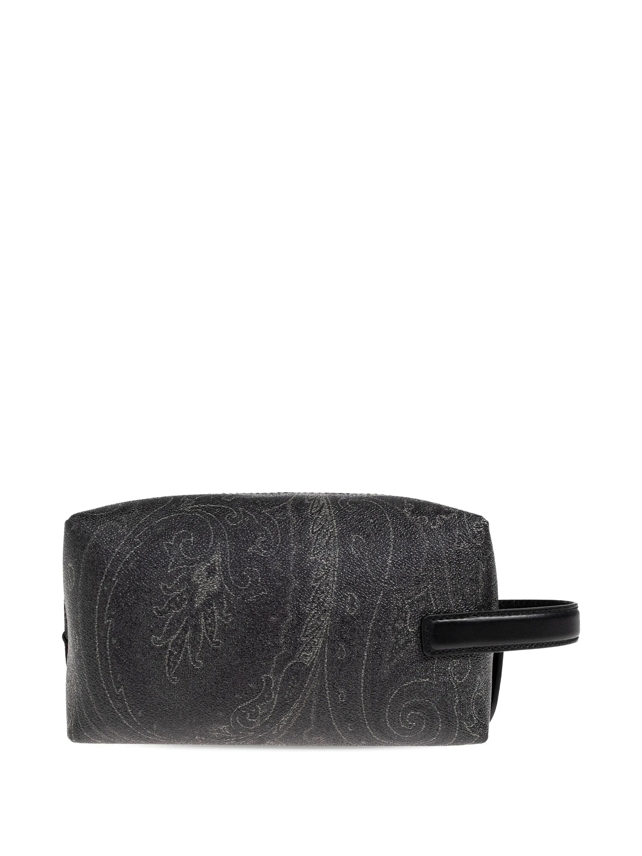 Rectangular Black Paisley 19,5X10X8 Wristlet Pouch