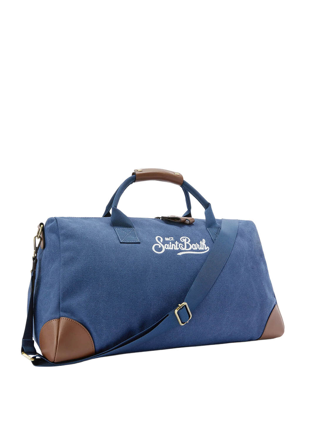 Spacious Duffle Bag with Leather Accents