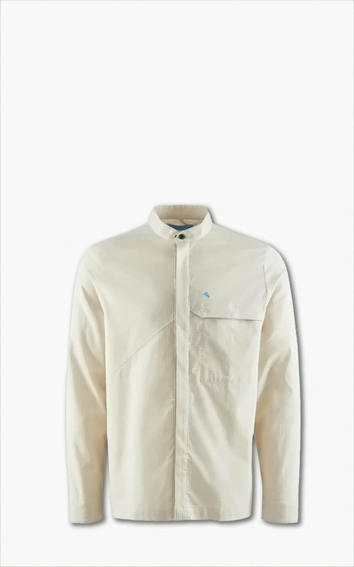 Minimalistic Long-Sleeve Shirt With Mandarin Collar And Concealed Placket