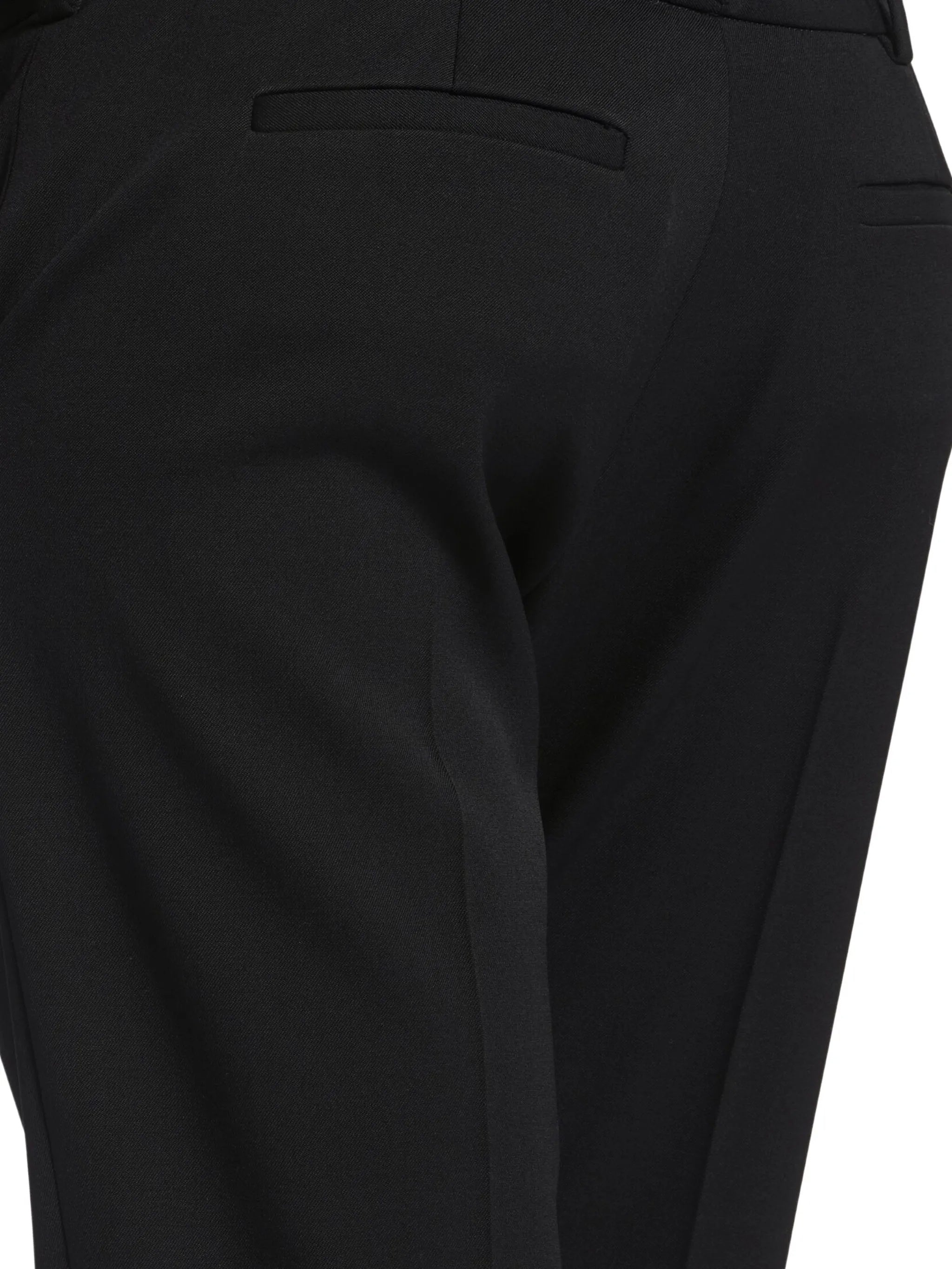 Black Slim Tailored Straight-Leg Pants