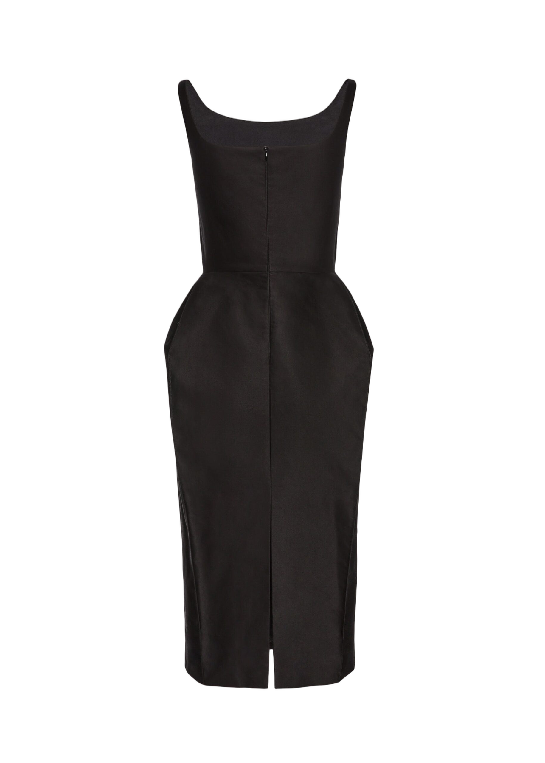 Exaggerated Hourglass Midi Dress