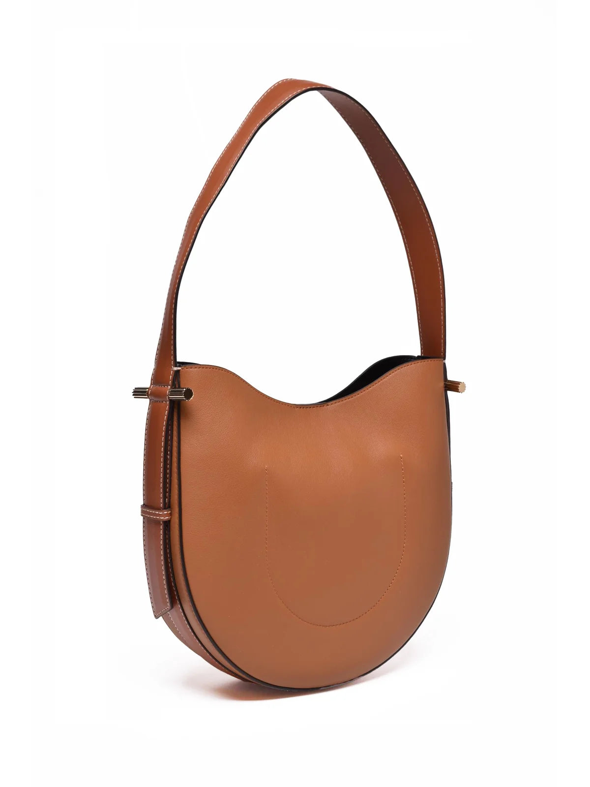 Leather Shoulder Bag - Brown