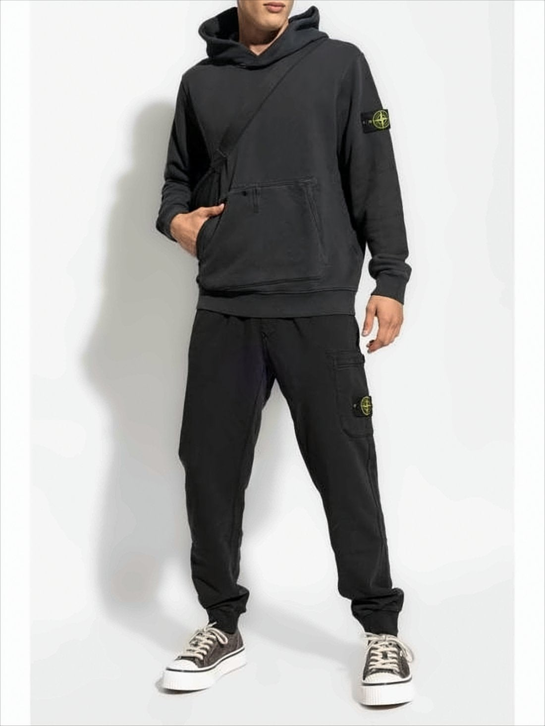 Relaxed Fit Black Hoodie