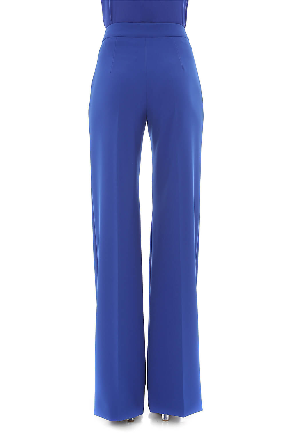 Blue Soft And Straight Line Trousers
