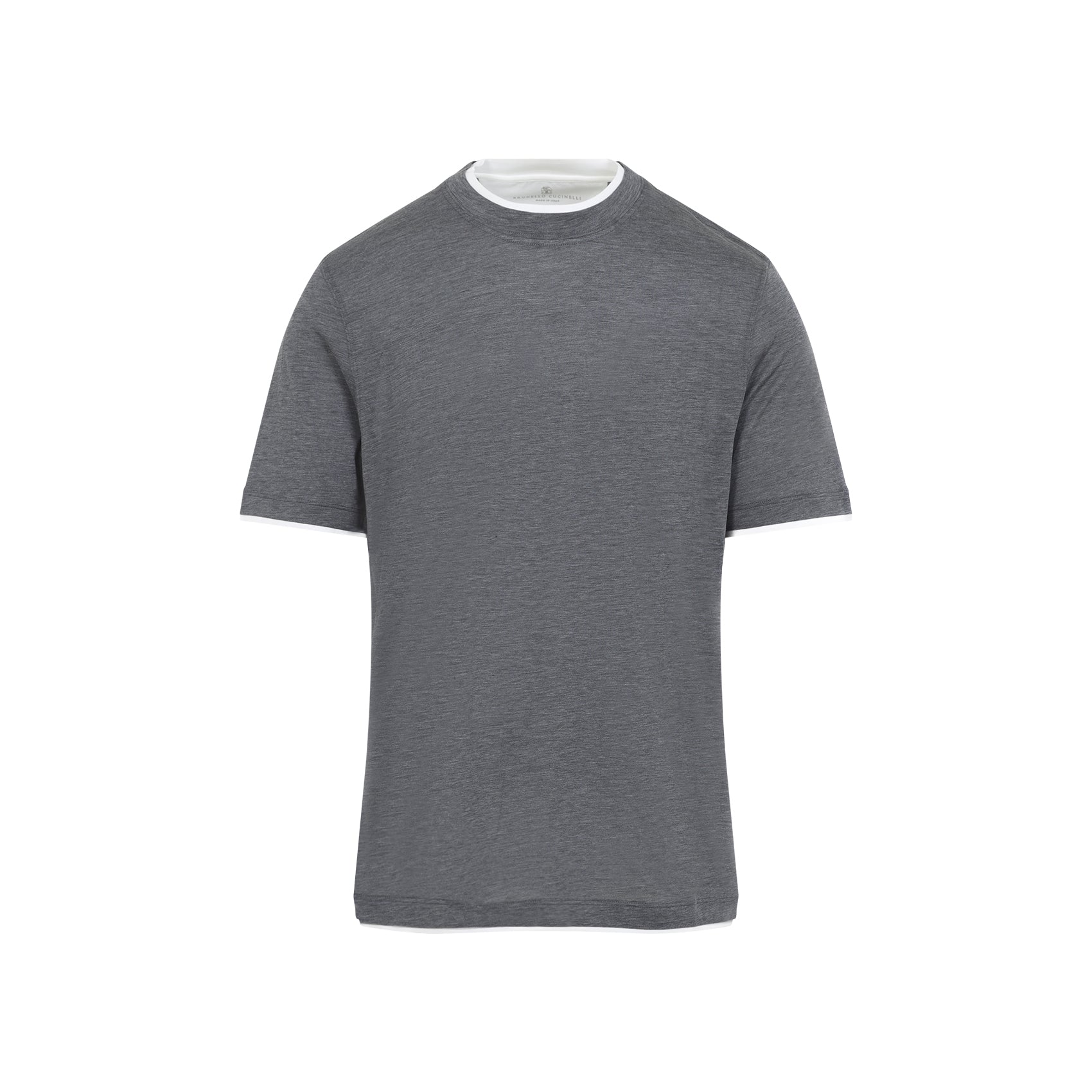 Short-Sleeved Crew Neck T-Shirt With Contrast Trim