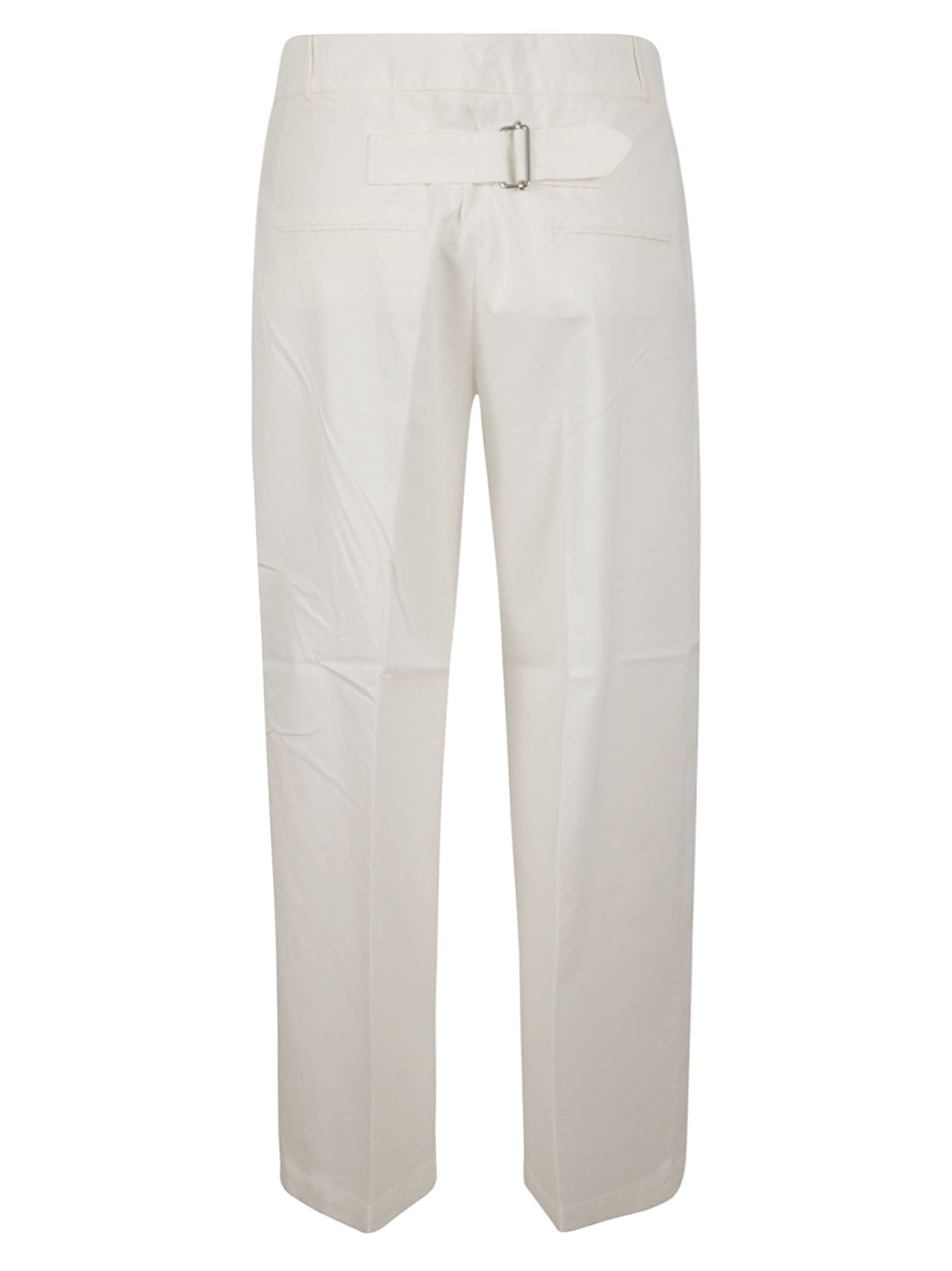 Straight-Leg Trousers with Mid-Rise Waist