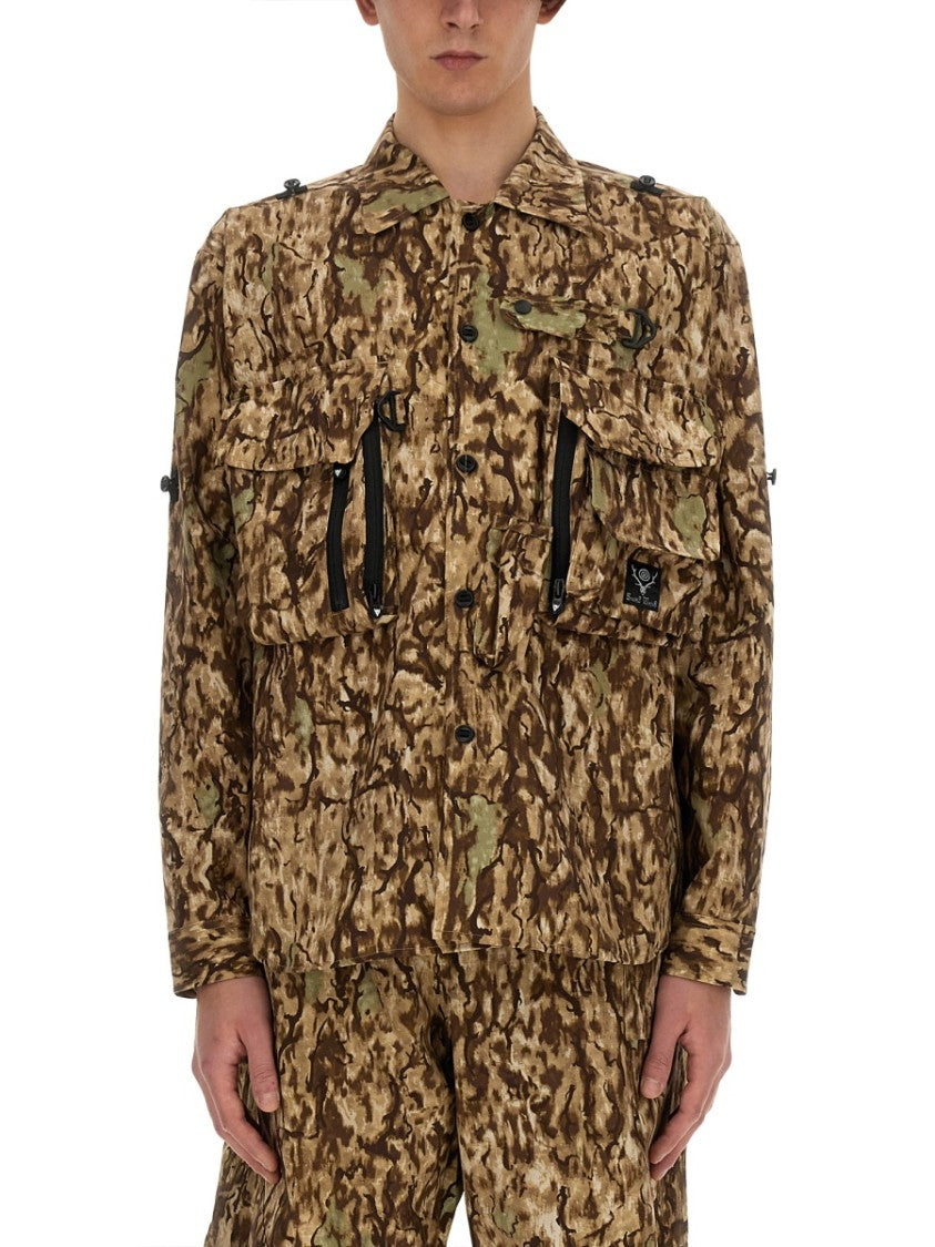 Camouflage Print Oversized Jacket
