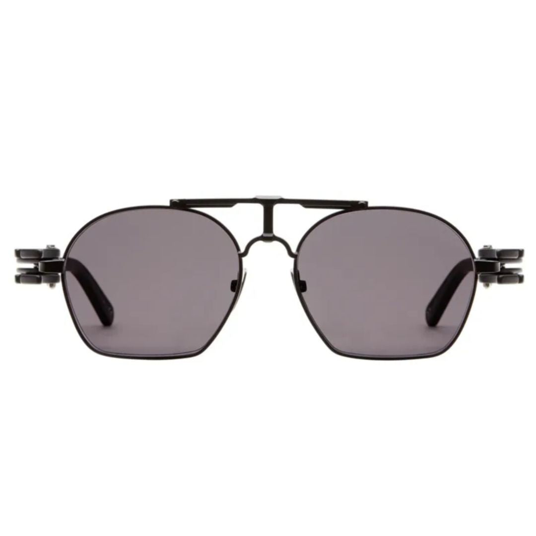 O24 Geometric Frame Sunglasses with Intricate Cut-Out Details