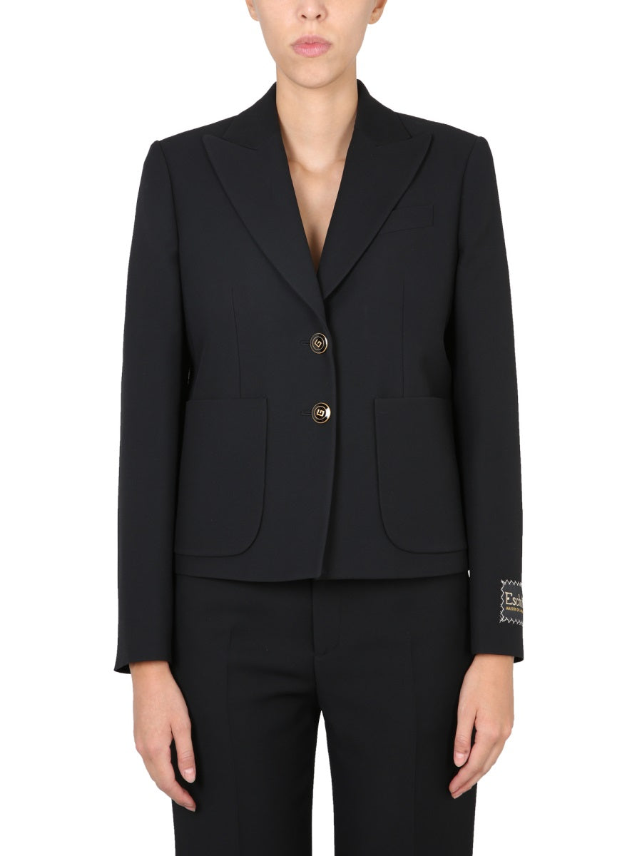 Single-Breasted Tailored Jacket with Lance Lapels
