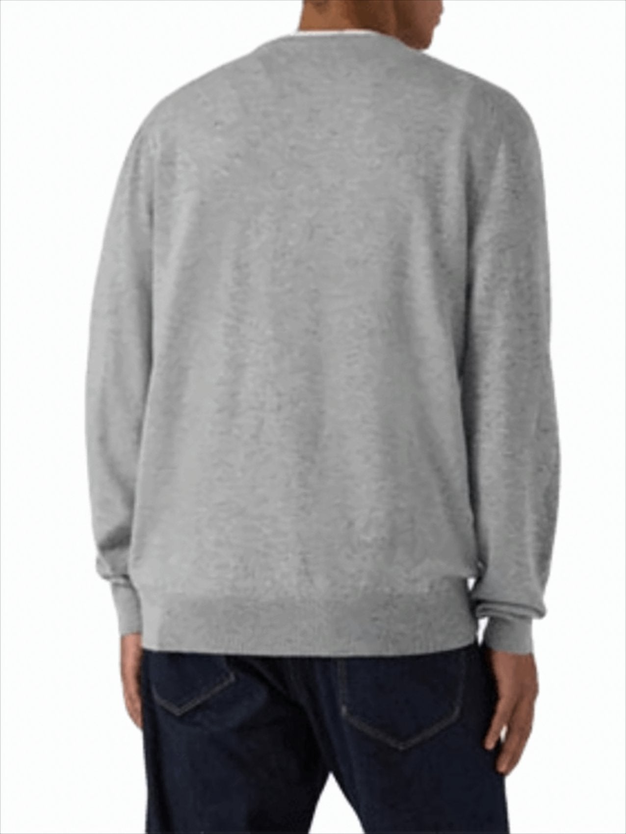 Light Grey Cashmere-Wool Blend Crewneck Sweater