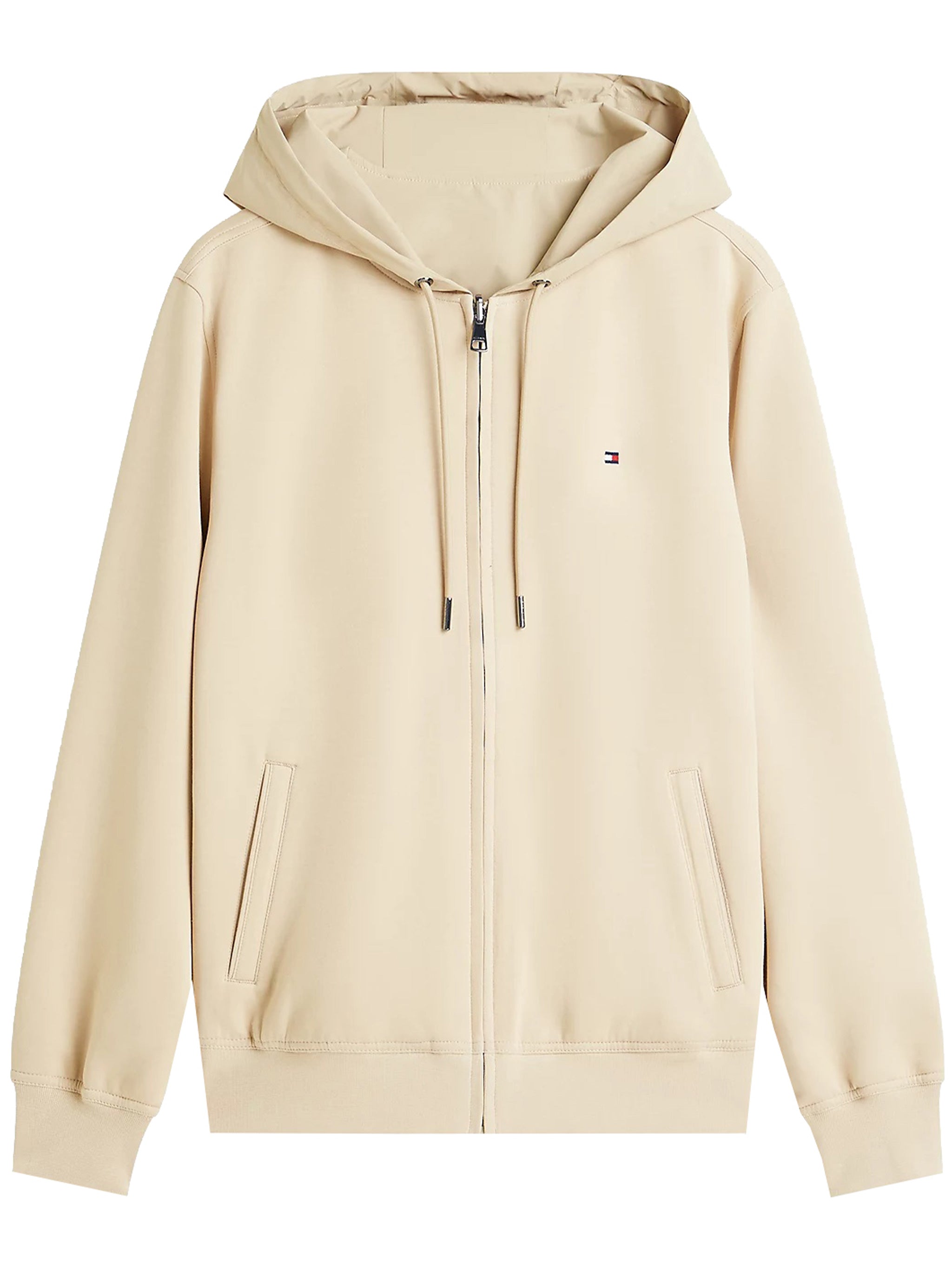Beige Reversible Hdd Zip Cotton Hoodie