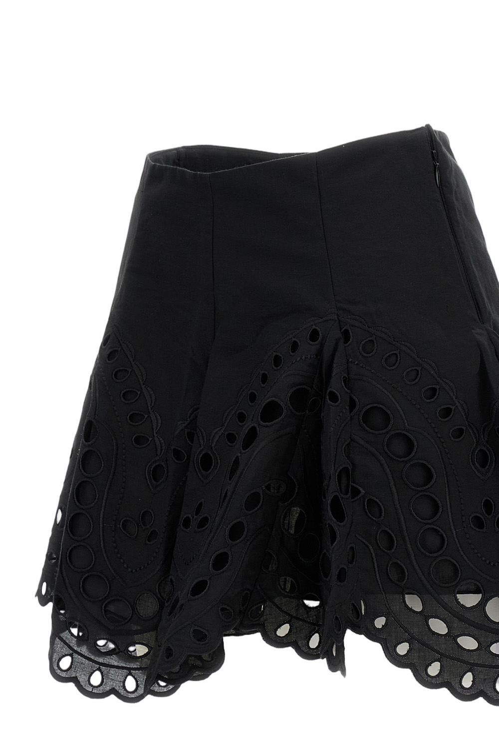 Black Ruffle Eyelet Skirt