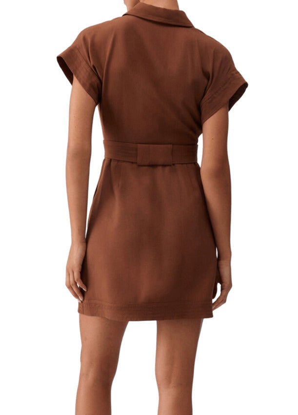 Impeccably Tailored Mini Shirt Dress