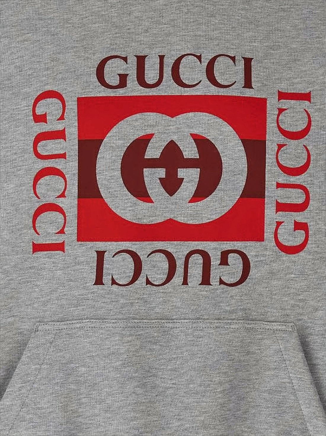Heather Grey Cotton Jersey Hooded Sweatshirt