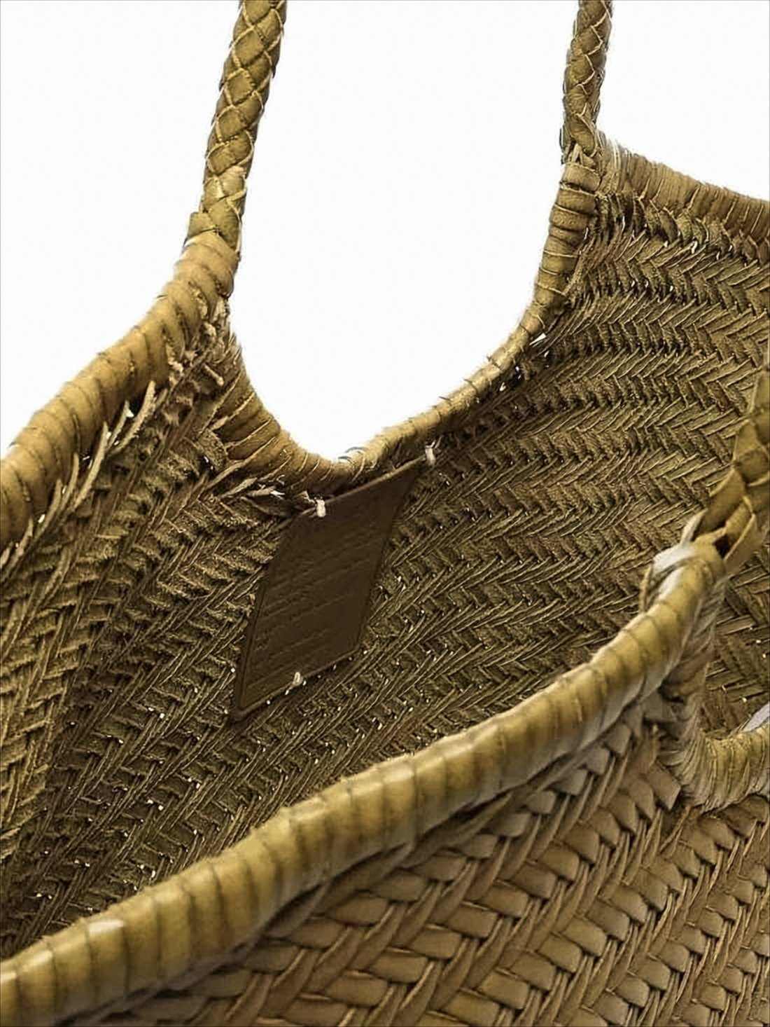Woven Buffalo Leather Shoulder Bag