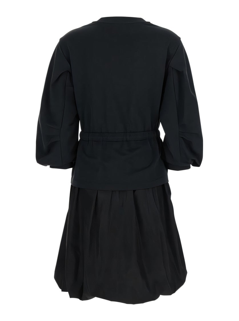 Midi Dress with Cinched Waist