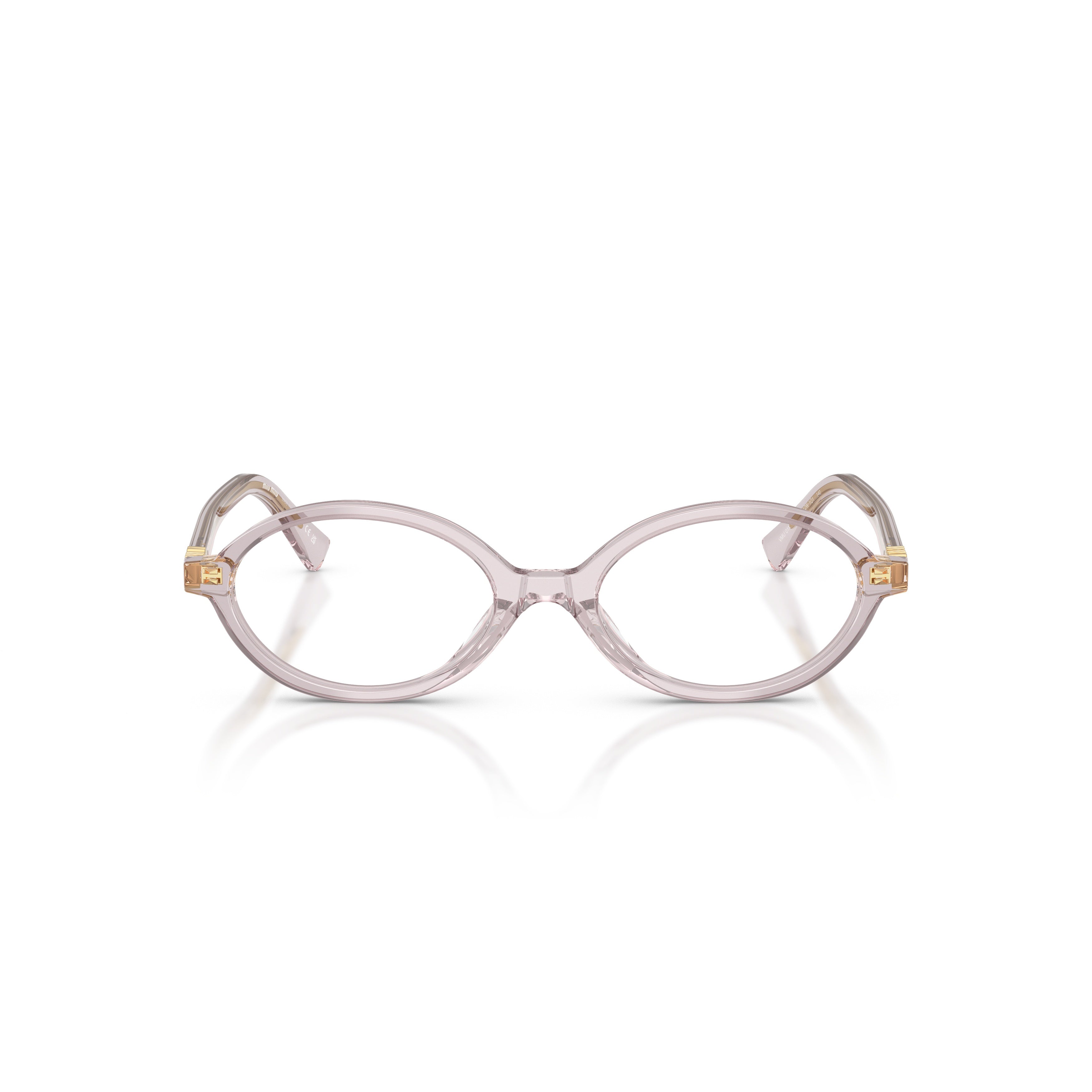 0mu 01xv Translucent Acetate Oval Frame Eyeglasses