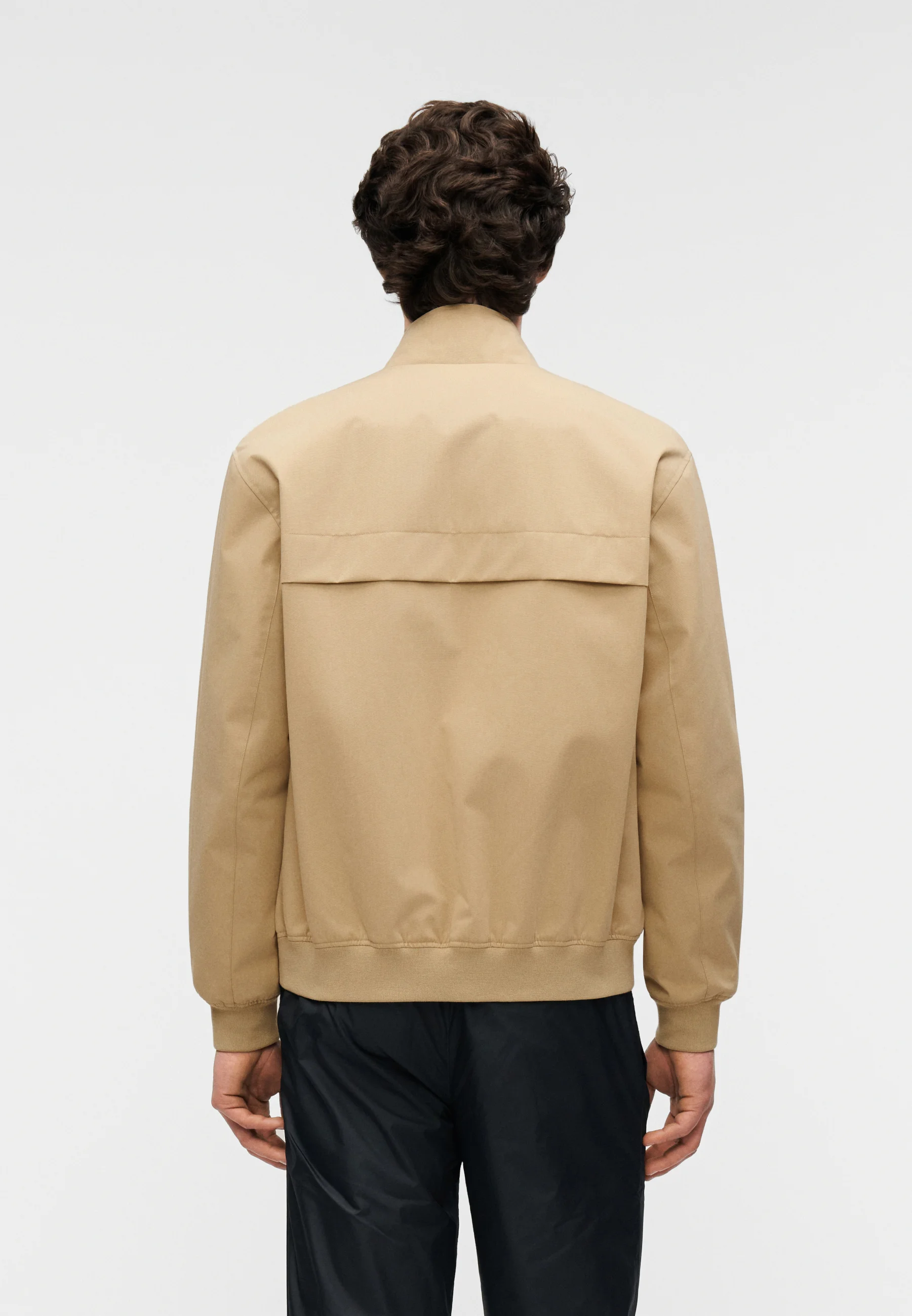 Beige Harrington Twill Waterproof Jacket