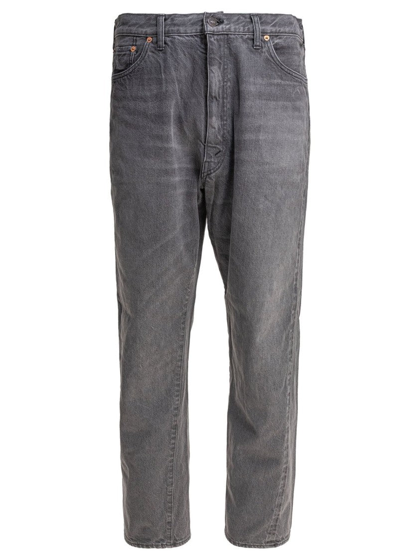 Straight-Leg Denim Pants With Classic Five-Pocket Design
