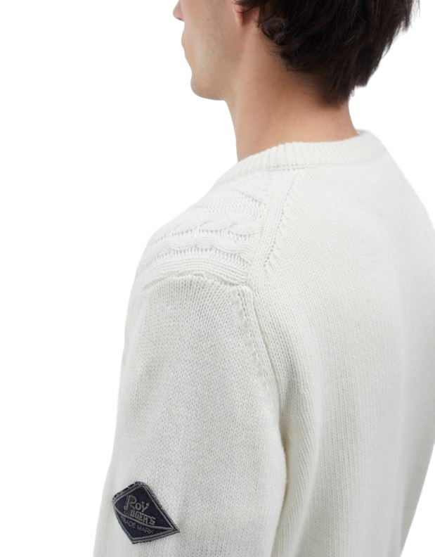 White Wool Blend Pullover