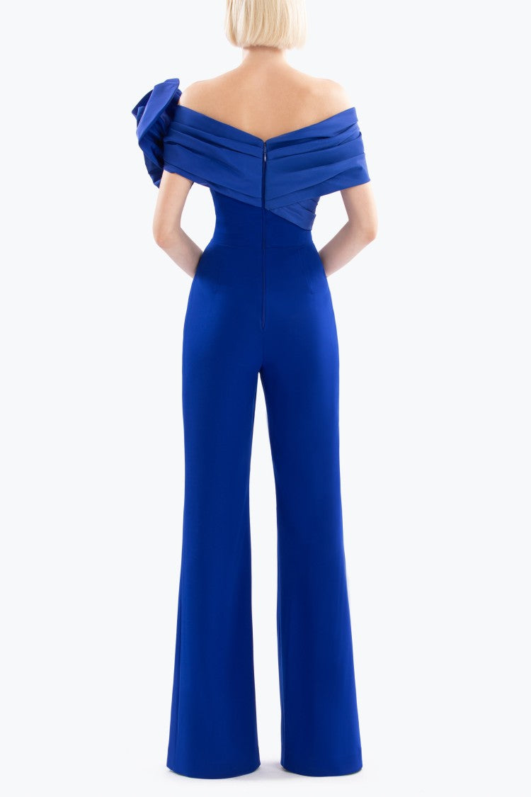 Draped Bow Jumpsuit