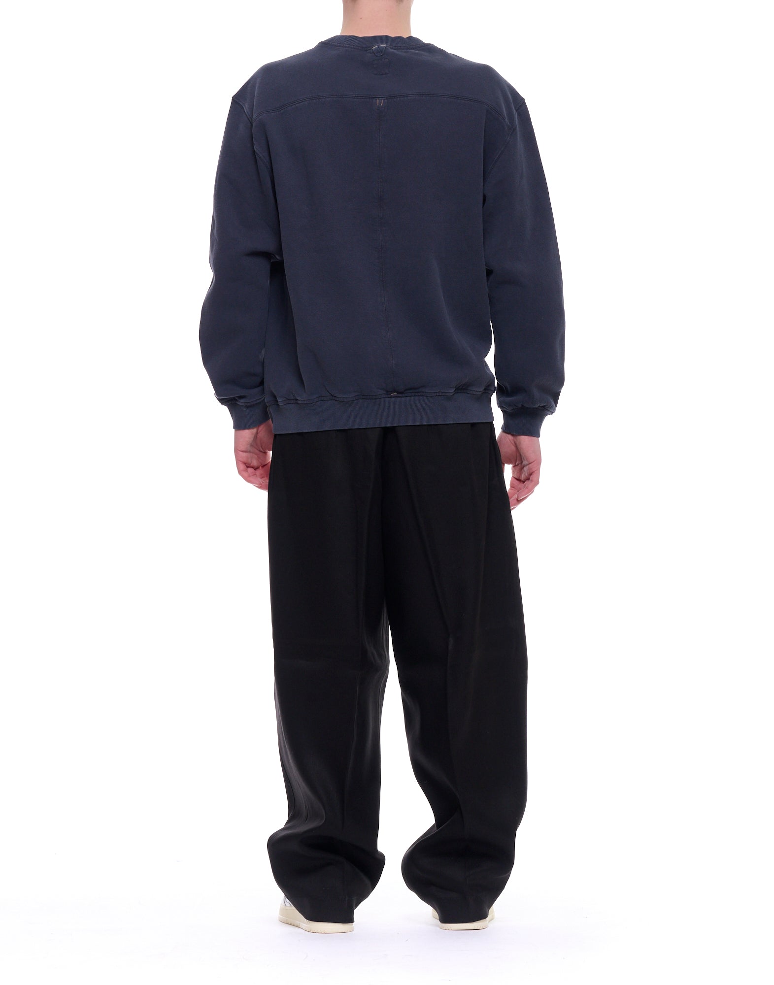 Black Damiano Carrot Linen Blend Trousers