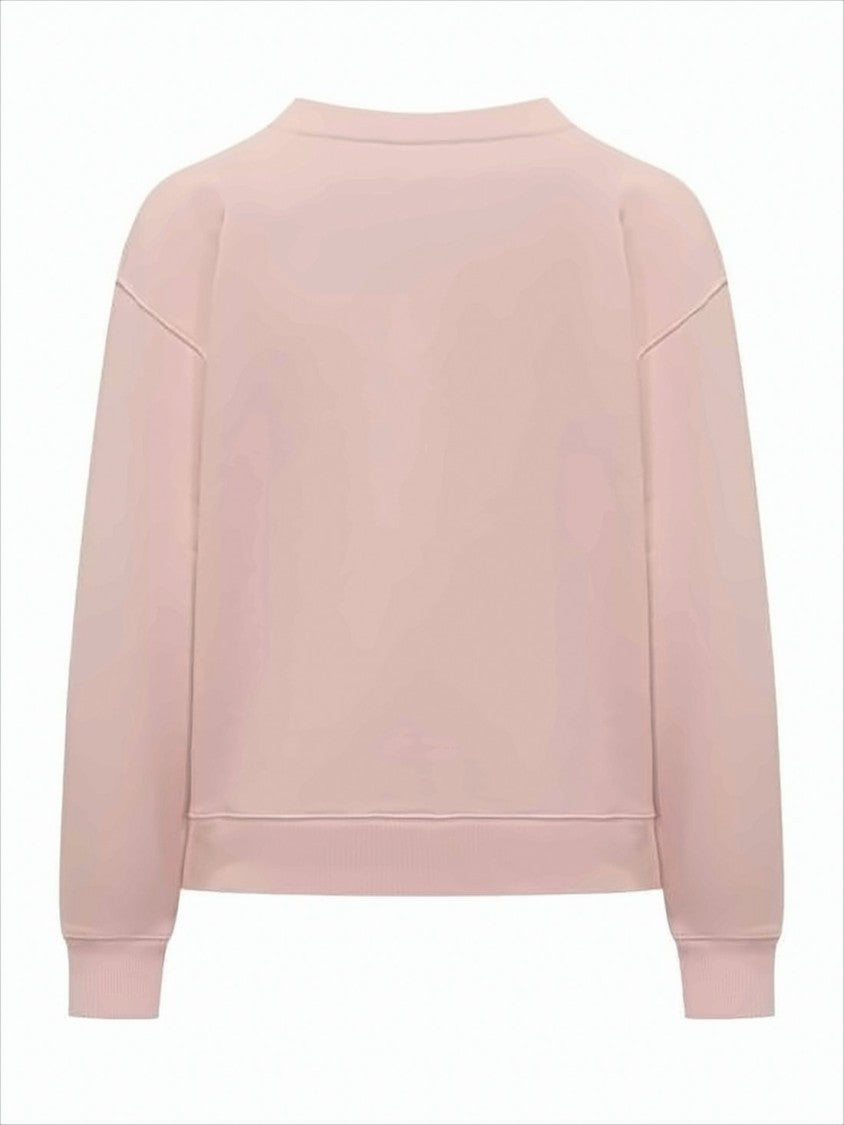 Cropped Long-Sleeve Sweatshirt With Bold Floral Graphic