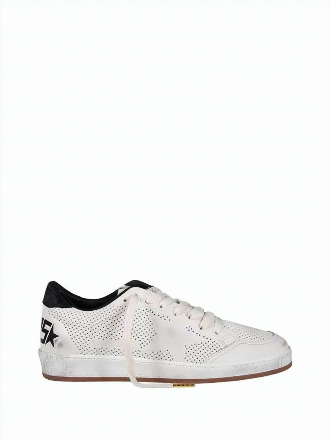 Perforated Calf Leather Low-Top Sneakers