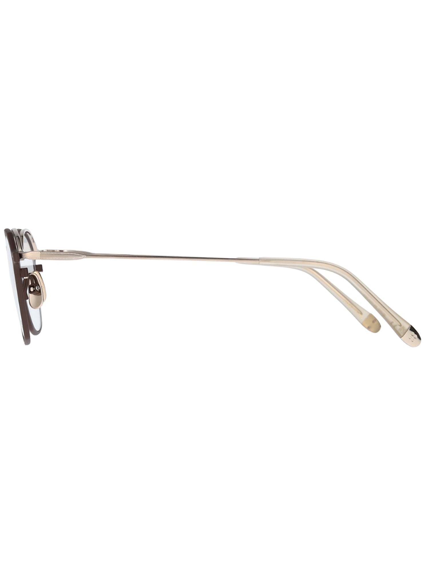 Geometric Titanium Optical Frames with Refined Brown Finish