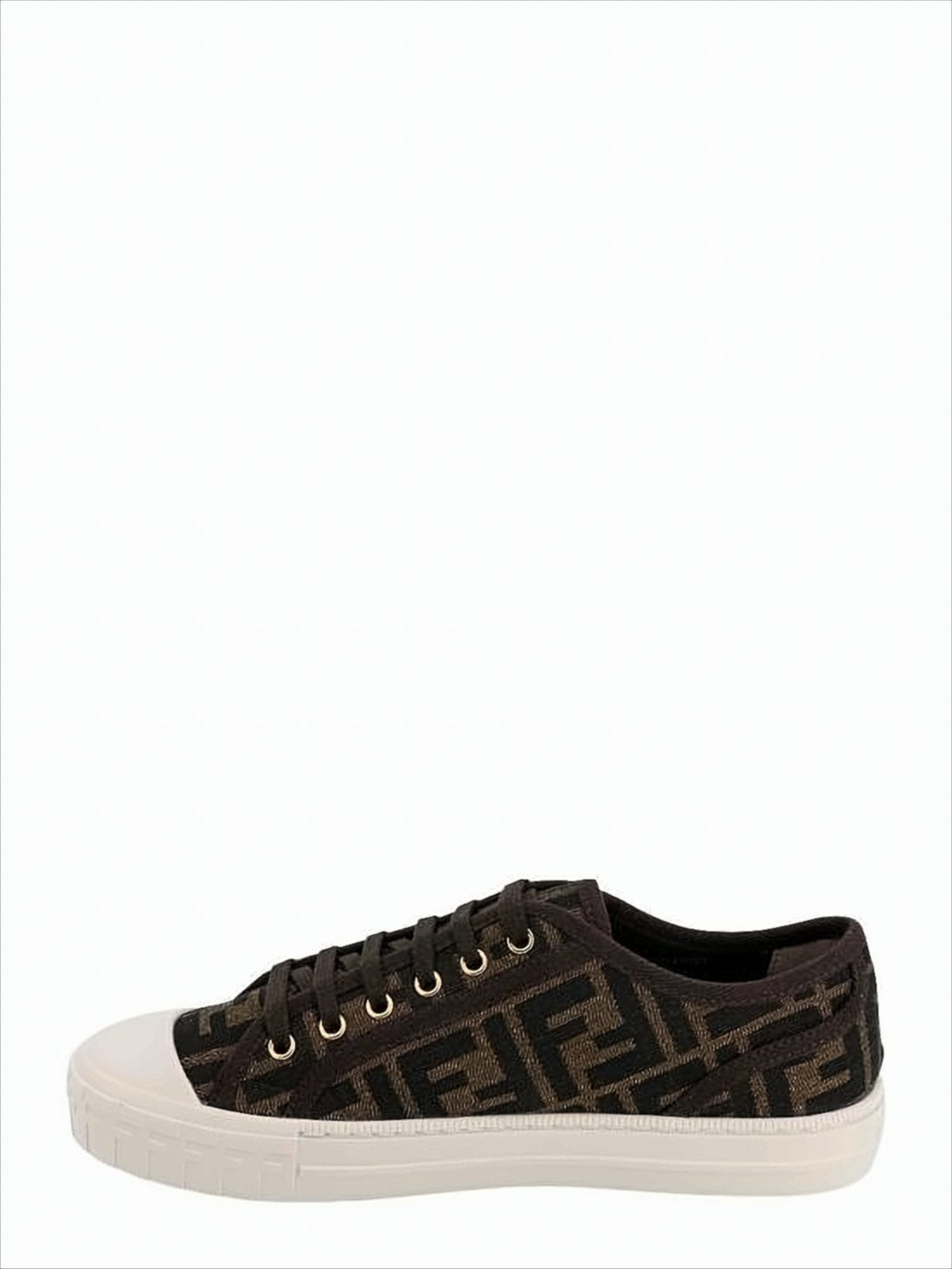 Low-Top Sneakers with Monogram Pattern