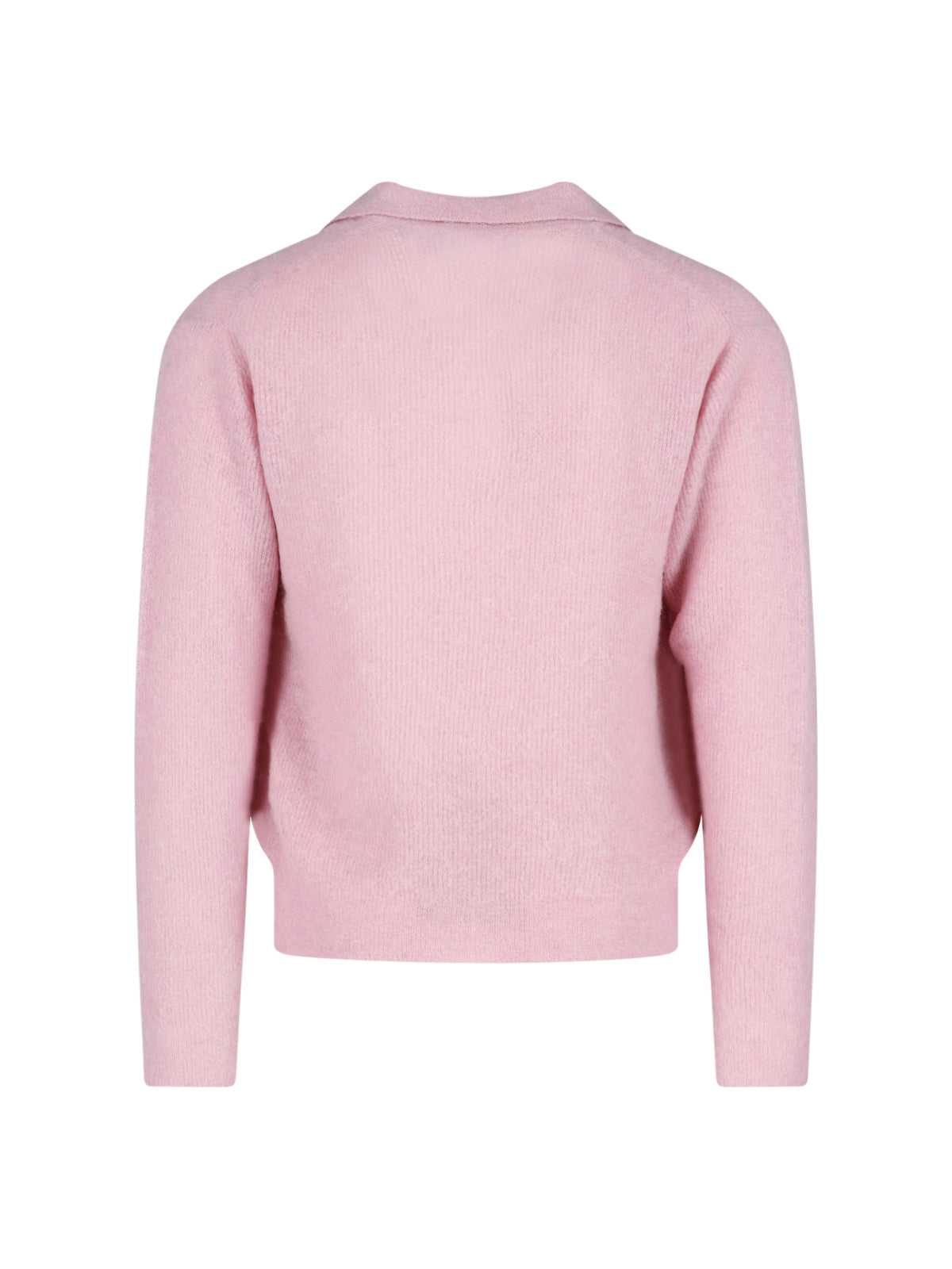 Pink Pastel Fuzzy V-Neck Sweater