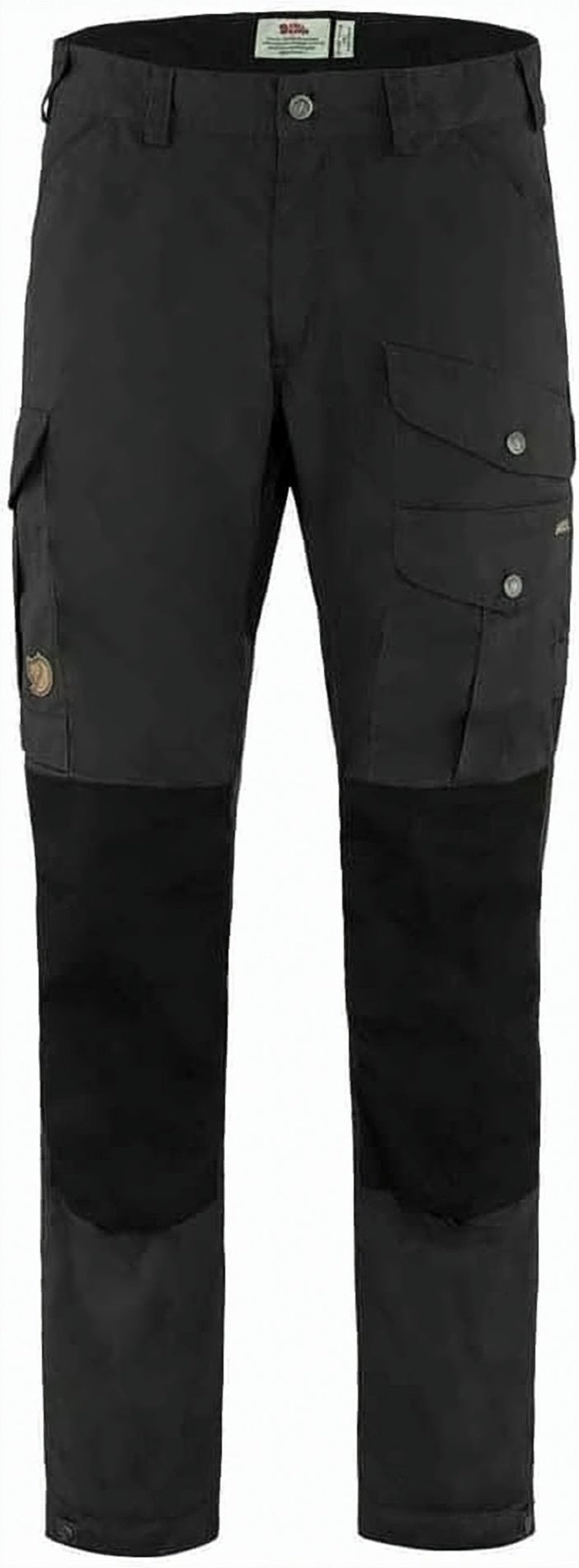Two-Tone Straight Pants with Reinforced Details