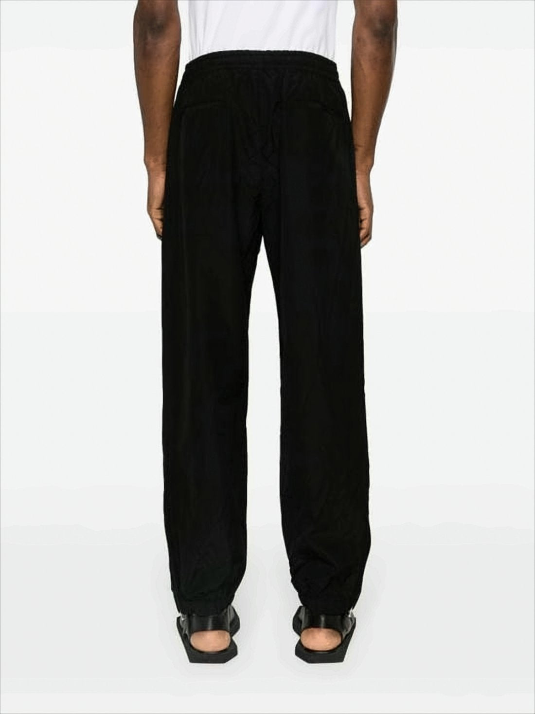 Relaxed Fit Black Wool Jogger Pants