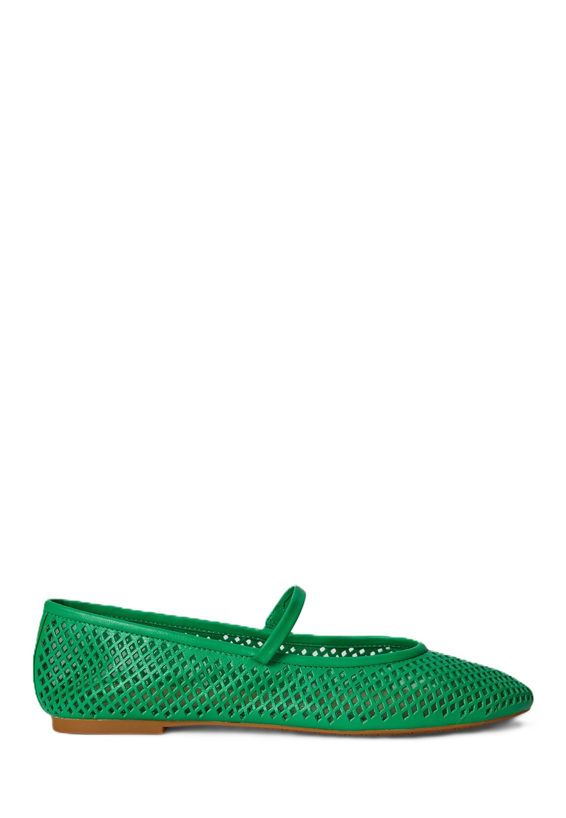 Green Jayna Mj Perforated Ballerina Flats