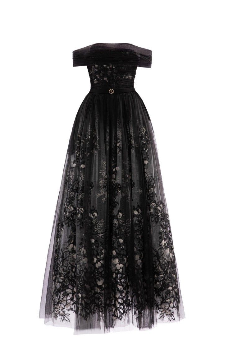 Tulle Gathered Dress