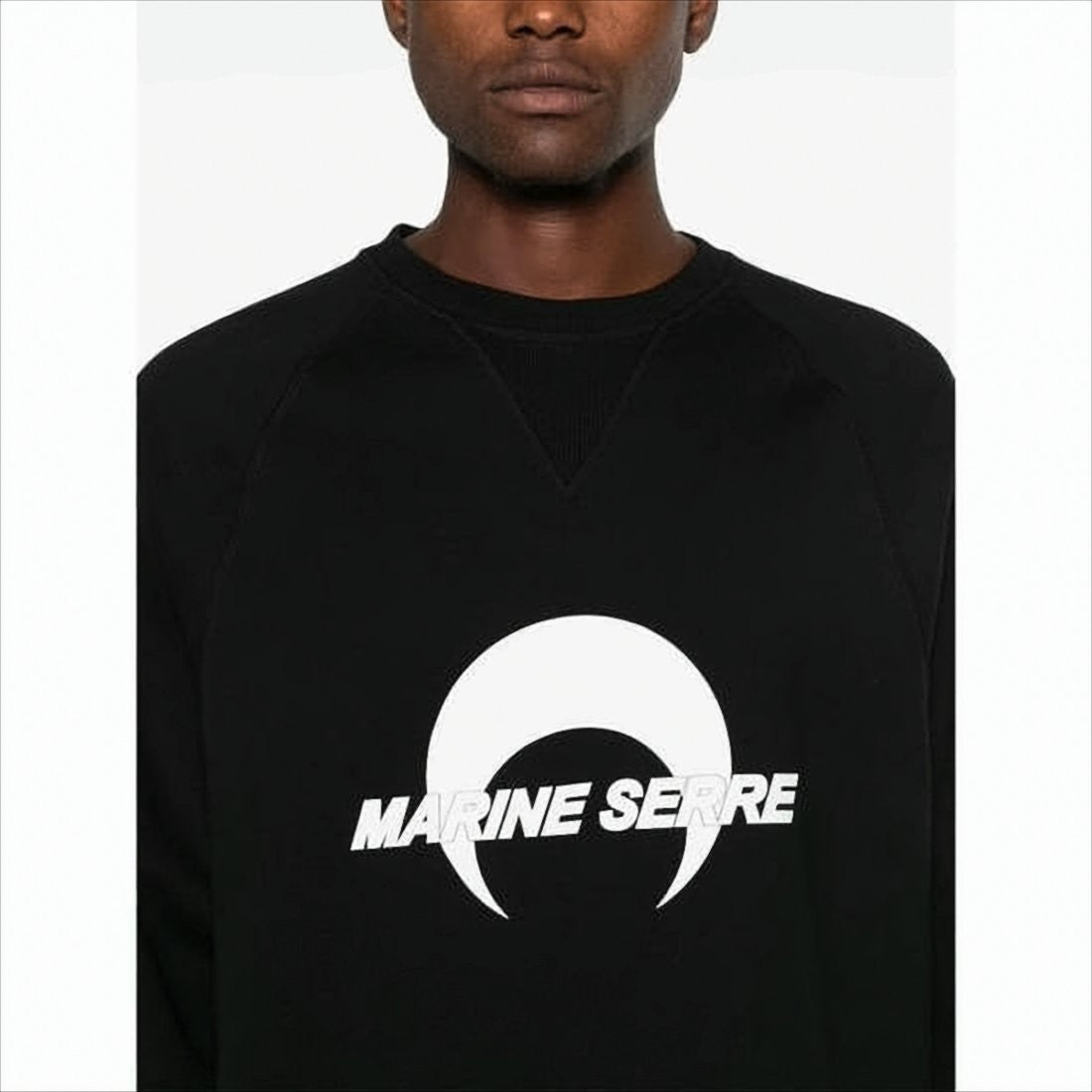 Long-Sleeve Crewneck Sweatshirt With Crescent Moon Graphic