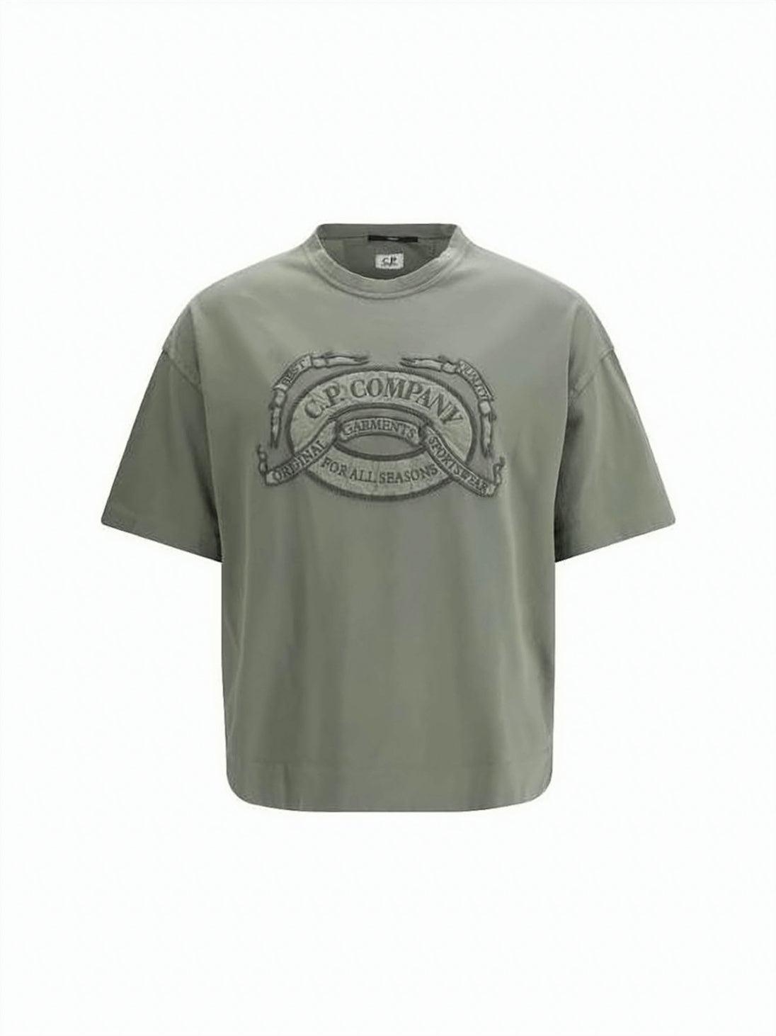Relaxed-Fit Short-Sleeved T-Shirt with Tonal Embroidery