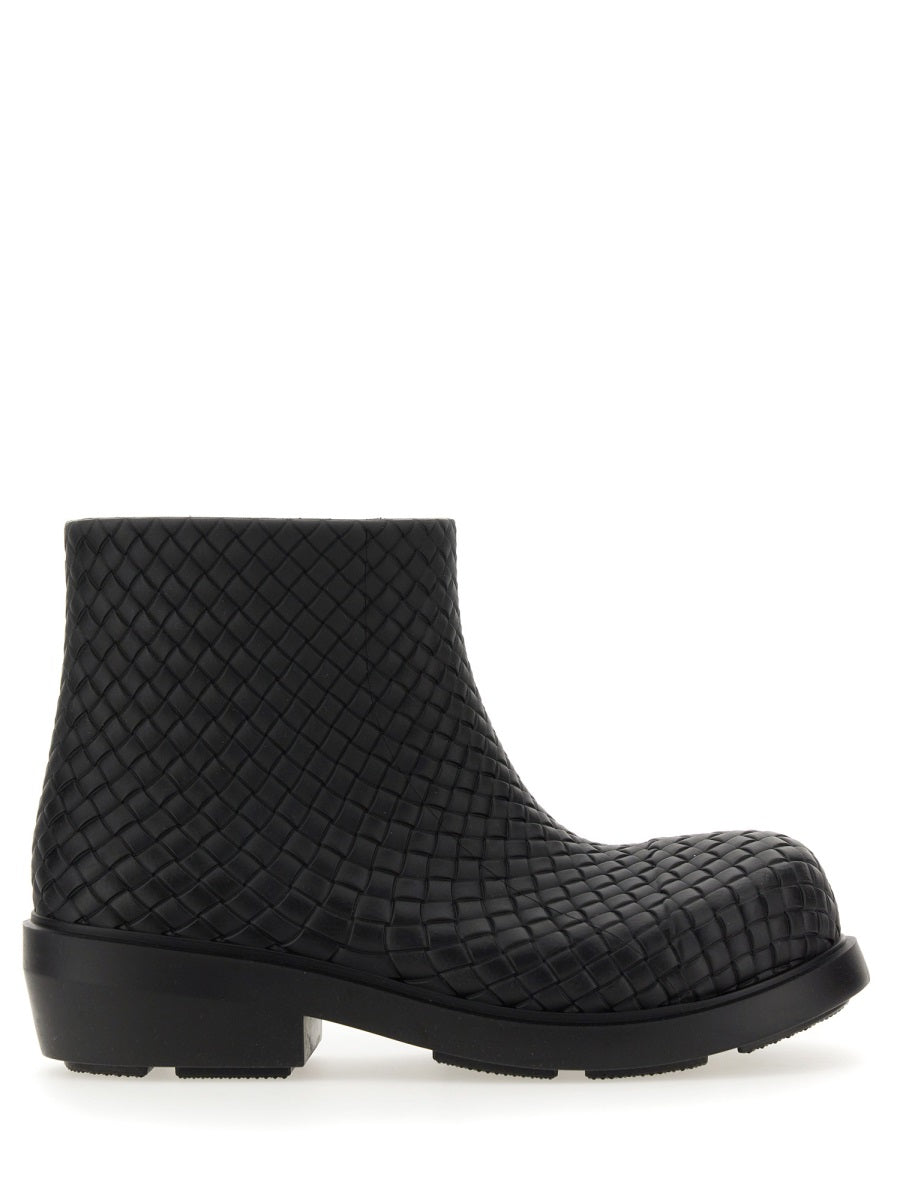 Ankle-Height Textured Leather Fireman Boot