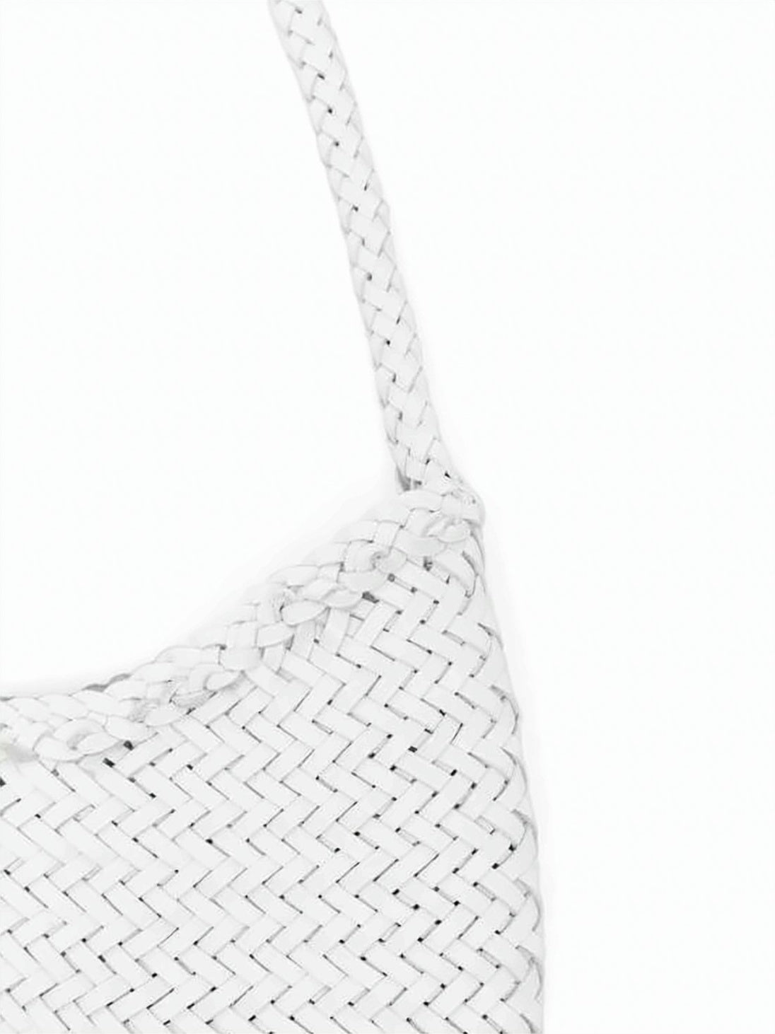 Crescent-Shaped Calf Leather Shoulder Bag
