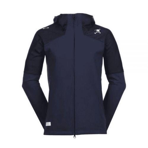 Fitted Blue Polyester and Elastane Jacket