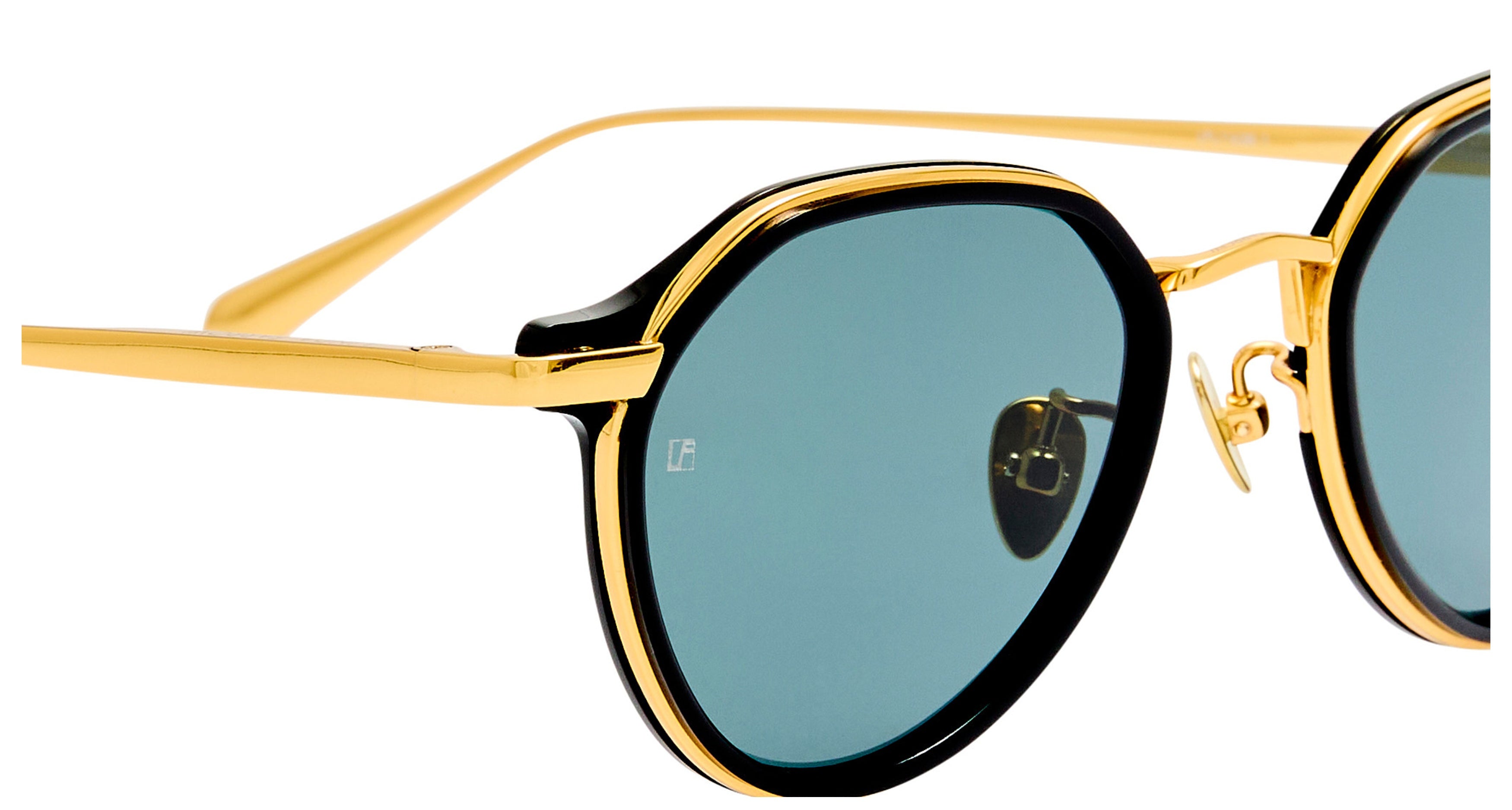 Lfl Geometric Octagonal Sunglasses in Gold-Tone Titanium
