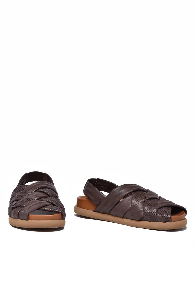 Brown Woven Sandal with Handcrafted Design