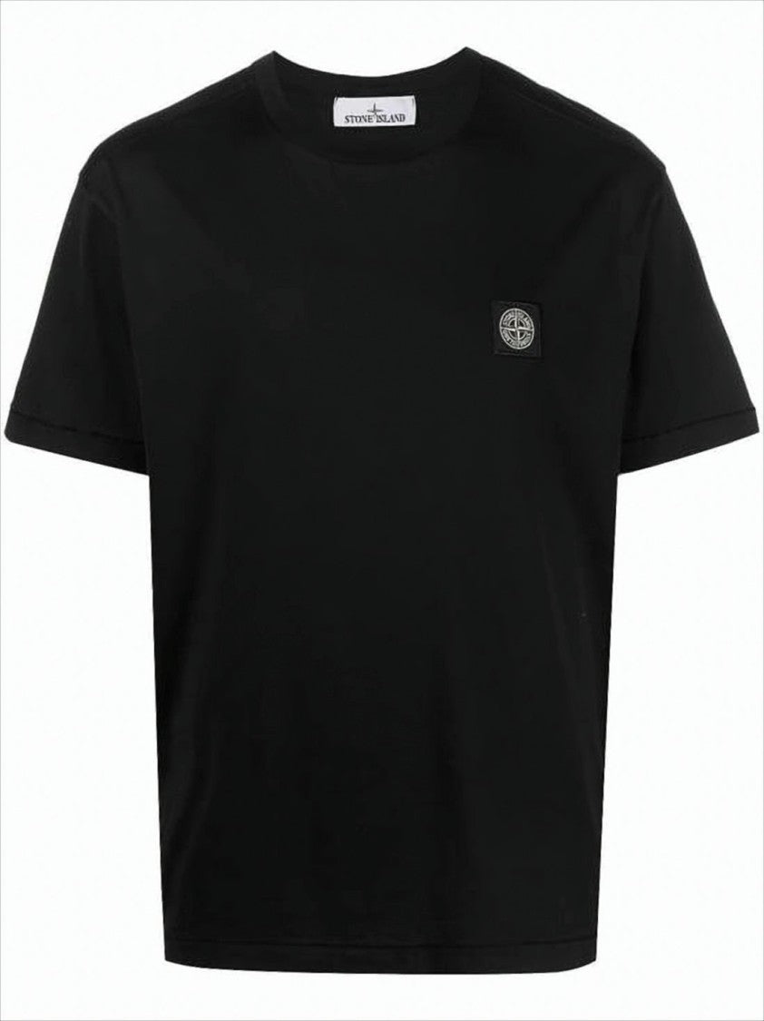 Classic Short-Sleeve T-Shirt with Subtle Patch Logo