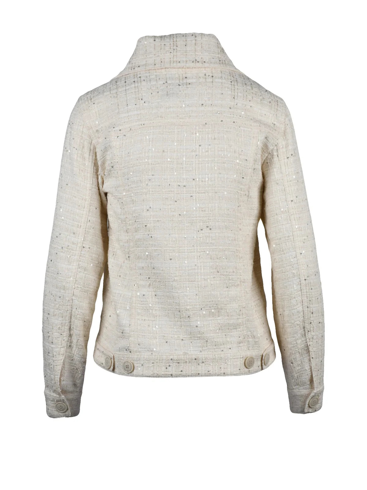 White Cotton Bouclé Short Jacket