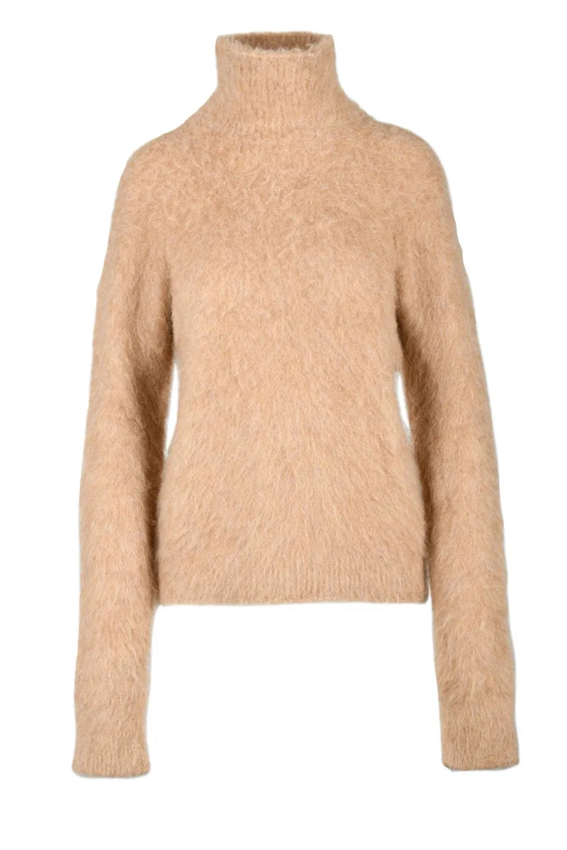Elgar High Neck Sweater - Beige