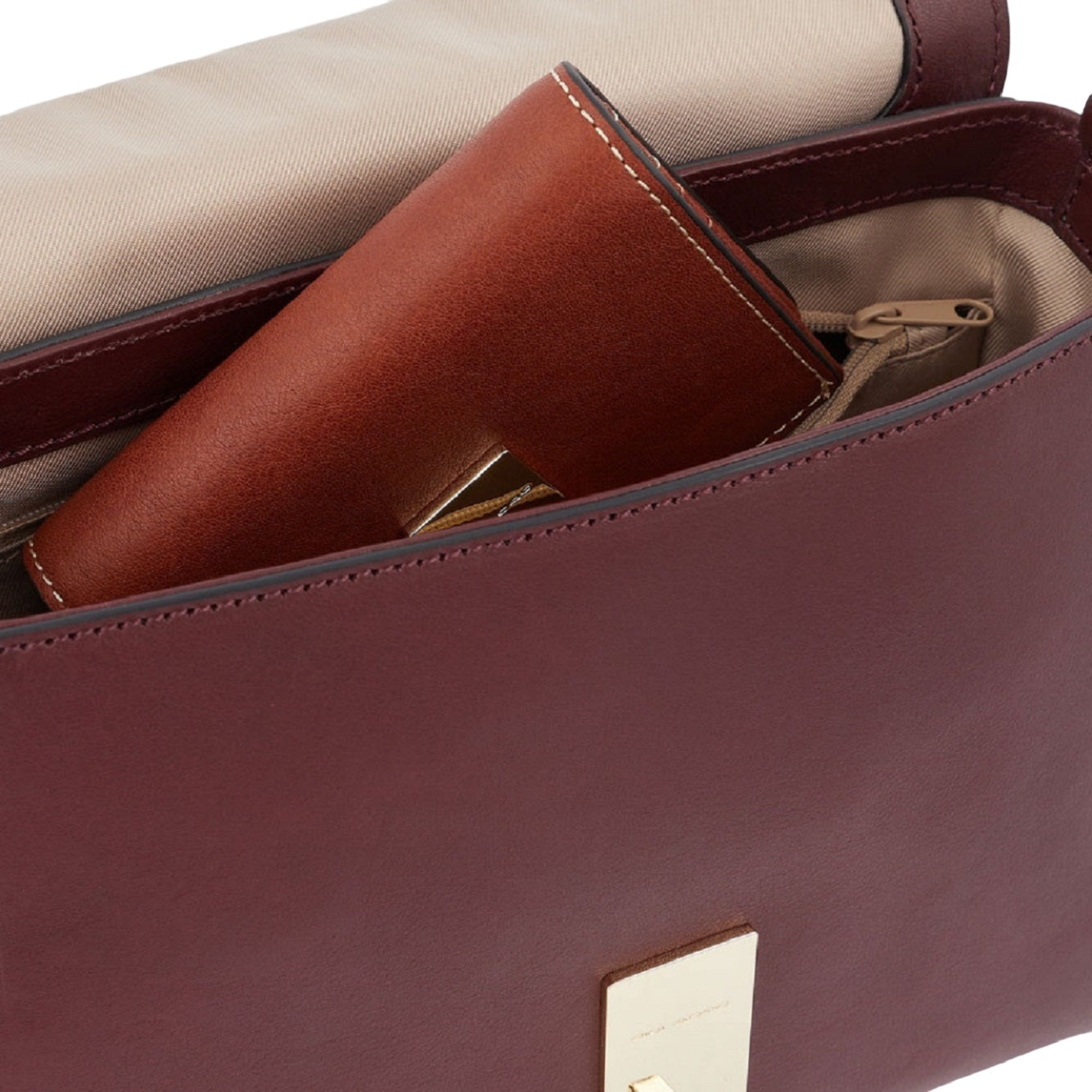 Bordeaux Leather Shoulder Bag